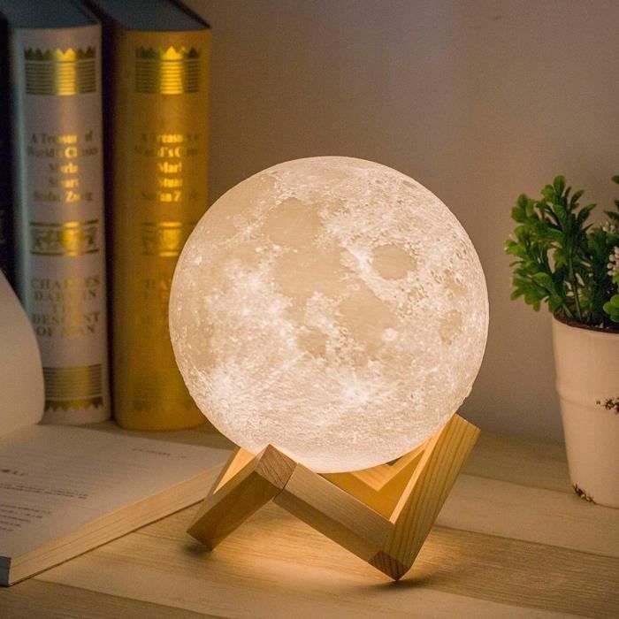LAMPE DECORATIVE Lampe Lune 3D Led Lampe de Chevet Fille Enfant Lampe Sans  fil Rechargeable Adulte Veileuse Adulte Projecteur [1159] - Cdiscount Maison
