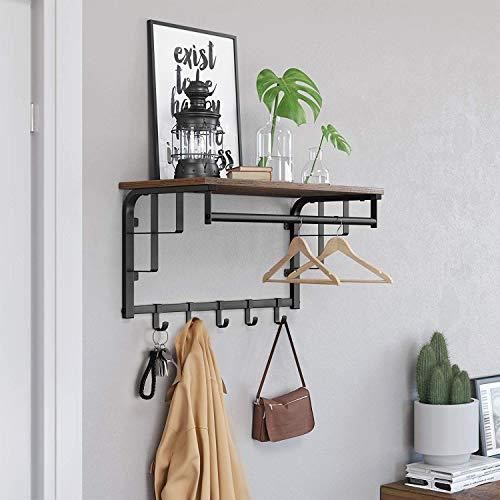 Porte Manteau Mural Avec Etagere Design Vintage Porte Serviette Achat Vente Porte Manteau Cdiscount