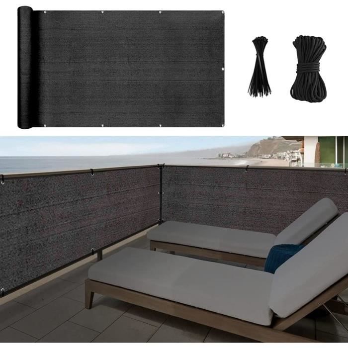 Brise-Vue pour Balcon,Pare-Brise de clôture Anti-UV en polyéthylène Haute densité de 90 x 500 cm,Filet d'ombrage,bâche de Bris[363]