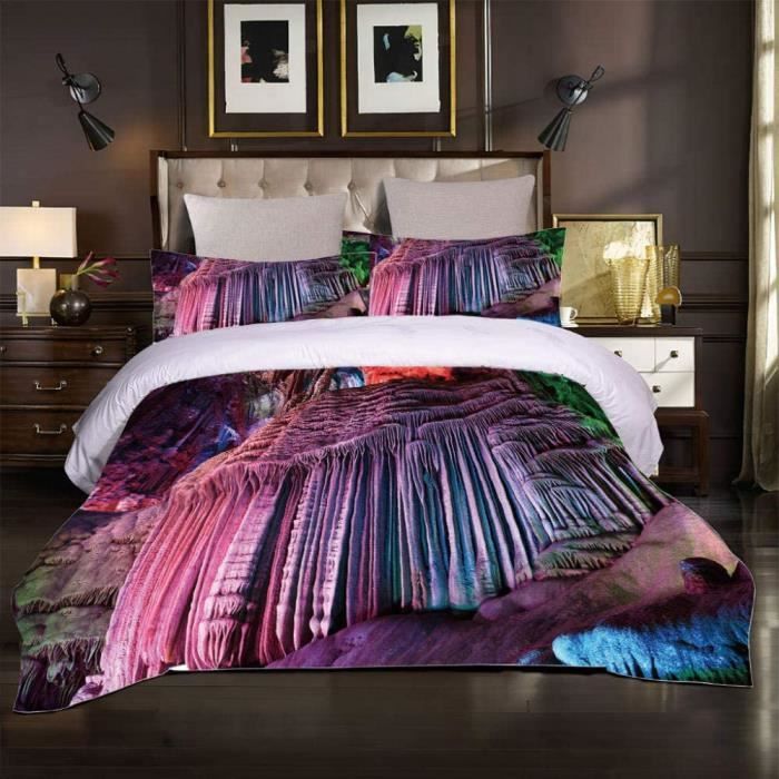 Ensemble De Literie 3D - Housse De Couette, Drap Ajusté, Taies, Motifs Animaux/fleurs, Tailles S à Sup-King