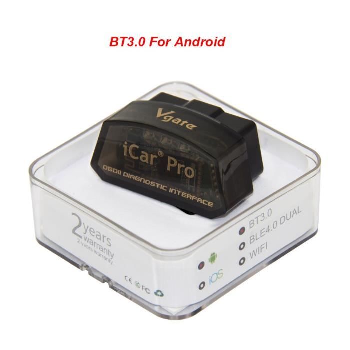 Scanner OBD2 Bluetooth V020 - Diagnostic Auto Pour IPhone Et Android - Lecture Et Effacement De Codes - Test De Performance