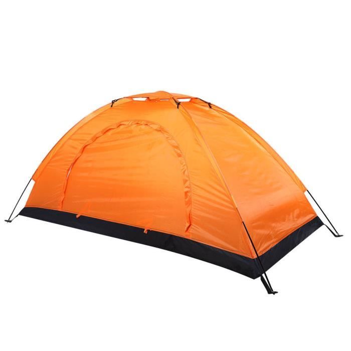 GYMAX Tente De Camping 2 Places Dôme - Imperméable, Coupe-Vent, Double Toit, Fenêtres Moustiquaire, Poids 2.5kg, Sac Transport Inclus