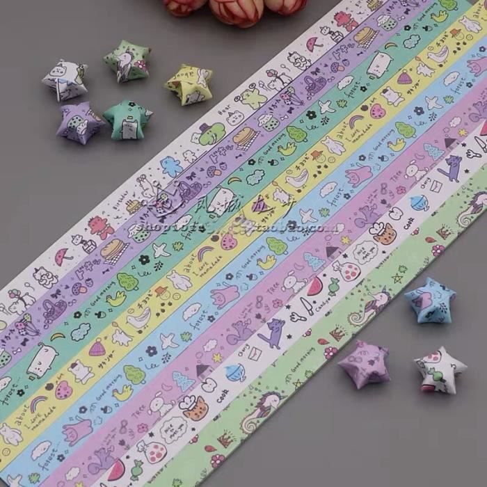 1300 Bandes Papier Origami Étoiles DOITEM - 24 Modèles Galaxie - Pliage Loisir Créatif
