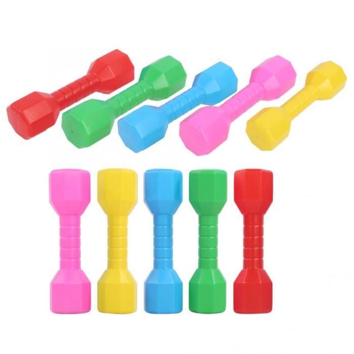 Haltère Jouet Pour Enfants - En Plastique Coloré, Longueur 46 Cm, Léger, Pour Jeu De Rôle, Imitation Sport, Motricité