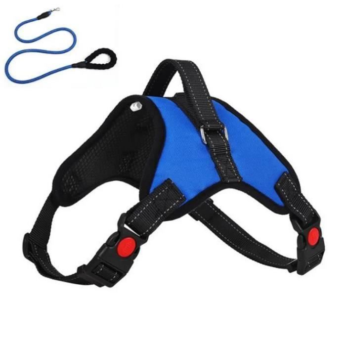 Comparer les prix de Harnais Pour Chat Chien,Harnais Respirant Animal 1m Harnais Chaton Réglable pour Petite Chiens Chats pour Marcher, Courir Bleu M
