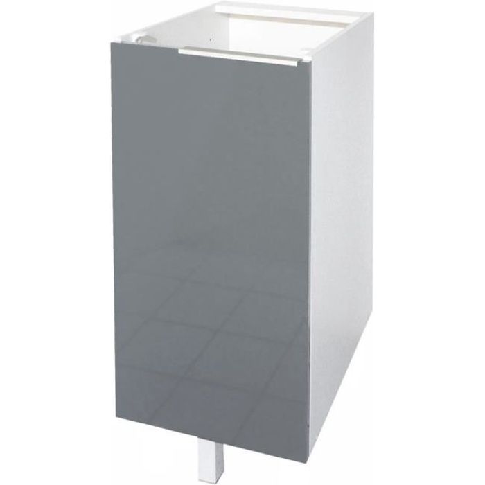 Caisson Bas De Cuisine 30 Cm Gris Haute Brillance Achat
