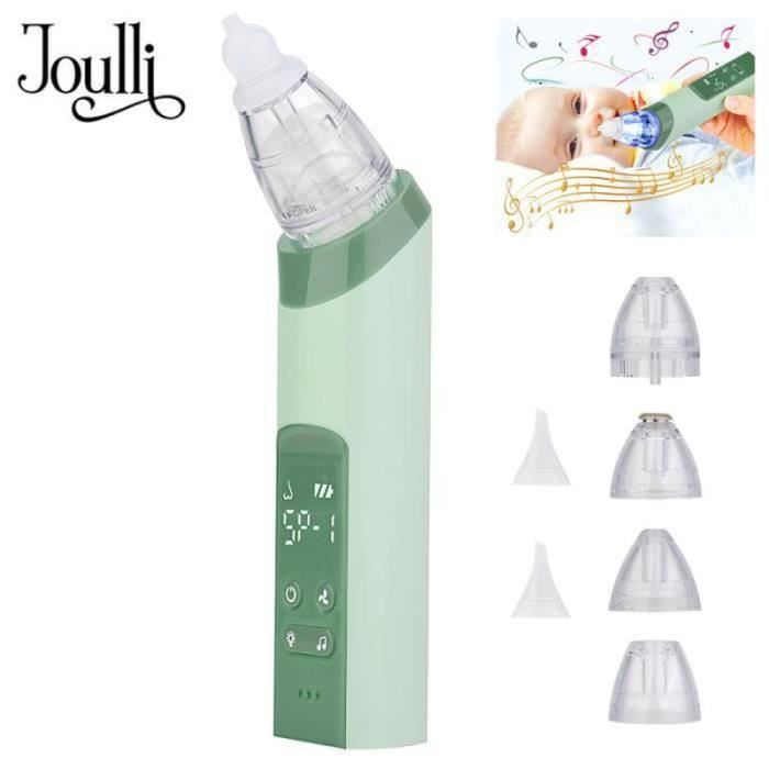 Aspirateur Nasal électrique Pour Bébé - 3 Niveaux D'aspiration, Lumière Et Musique Apaisantes - Rechargeable, Facile à Nettoyer