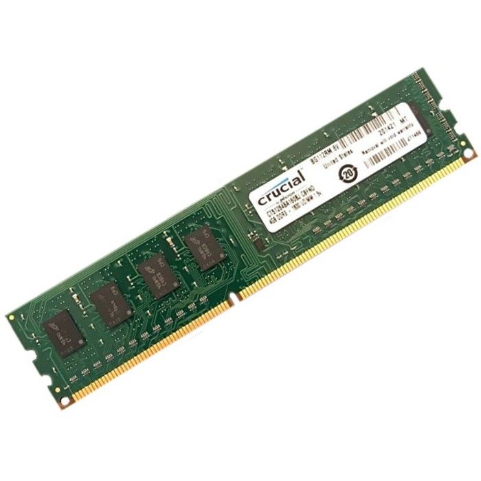 4Go Ram PC Crucial Ct51264Ba160Bj.C8Fnd Ddr3 Pc3-12800U 1Rx8 240-Pin 1600Mhz