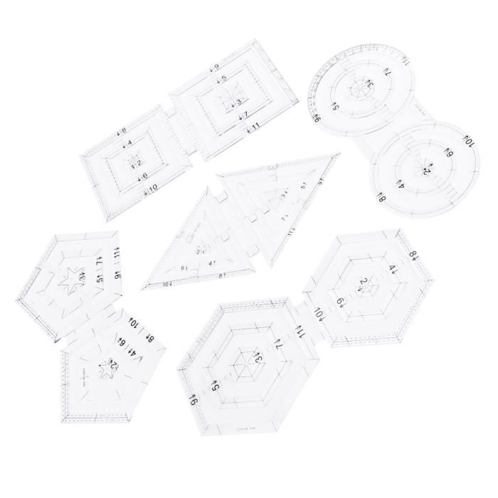 2 Pièces Règle à Ventouses Ergonomique - Pince De Règle Couture Quilting Antidérapante Avec Crochet Et Poignée