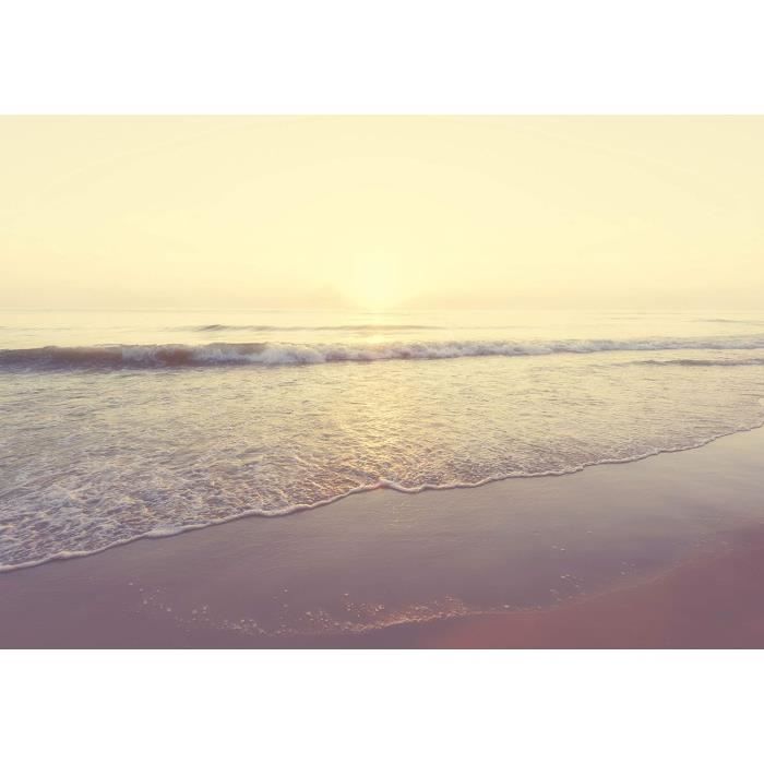 Papier Peint Pour Chambre Cuisine Panoramique Intissé 3D Plage Mer Palmiers 350x250 Cm 96509741