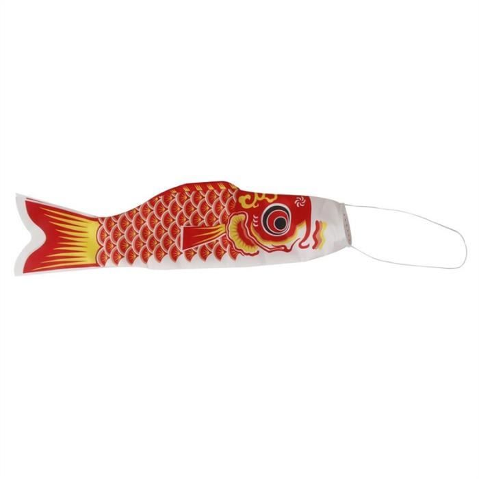 Drapeau De Carpe Japonais (Koinobori) - 27,6 Pouces (70 Cm), Violet, Tissu, Décoration De Jardin Ou Intérieur