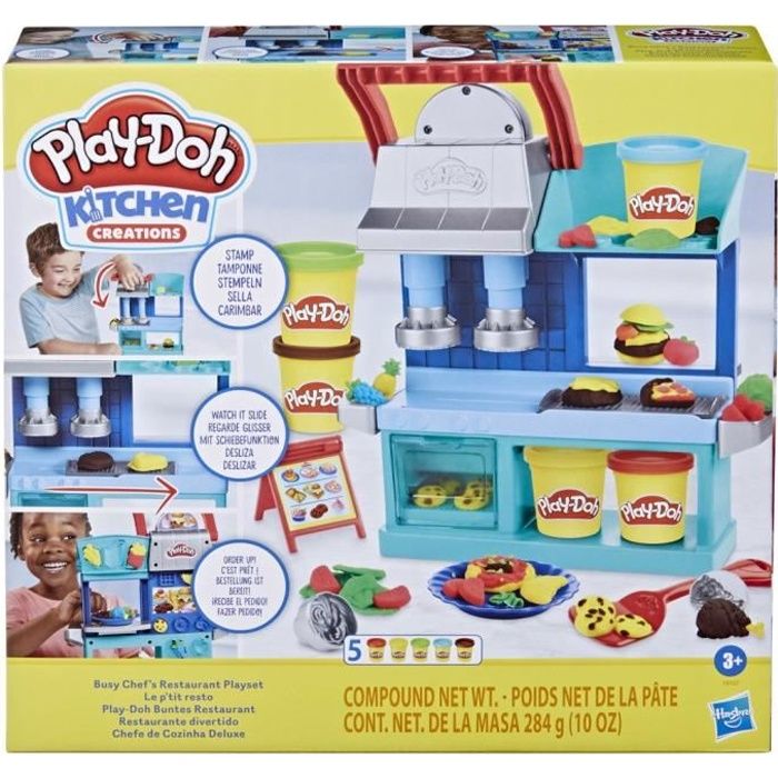 Play-Doh Le p'tit resto - Kitchen Creations - Coffret de cuisine avec pâte à modeler