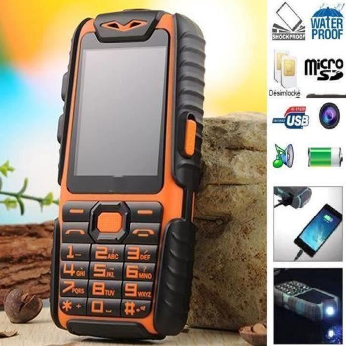 WaterProof A6 Power Bank T l phone antichocs Haut parleur forte