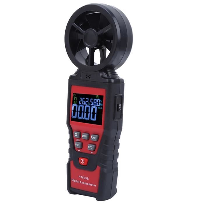 Appareil Mesure Vitesse Air Température Humidité Anémomètre Numérique Portable - Mesure Vitesse Air, CFM, Température, Humidité - Pour CVC, Drones, Ventilation Apareil Bluetooth