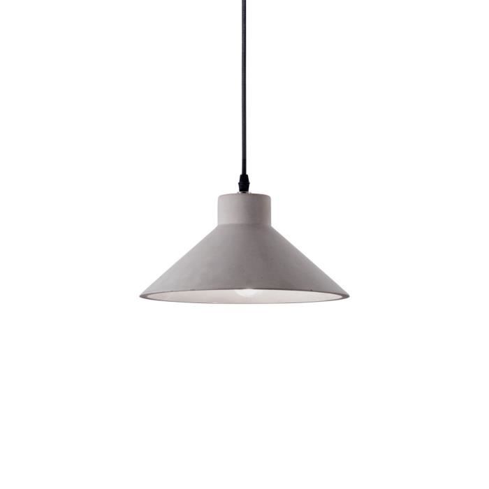 Lampe à huile - Ideal Lux - Oil-4 SP1 - Métal noir - Diffuseur en béton - E27 60W Lampe à huile - Ideal Lux - Oil-4 SP1 - Métal noir - Diffuseur en béton - E27 60W