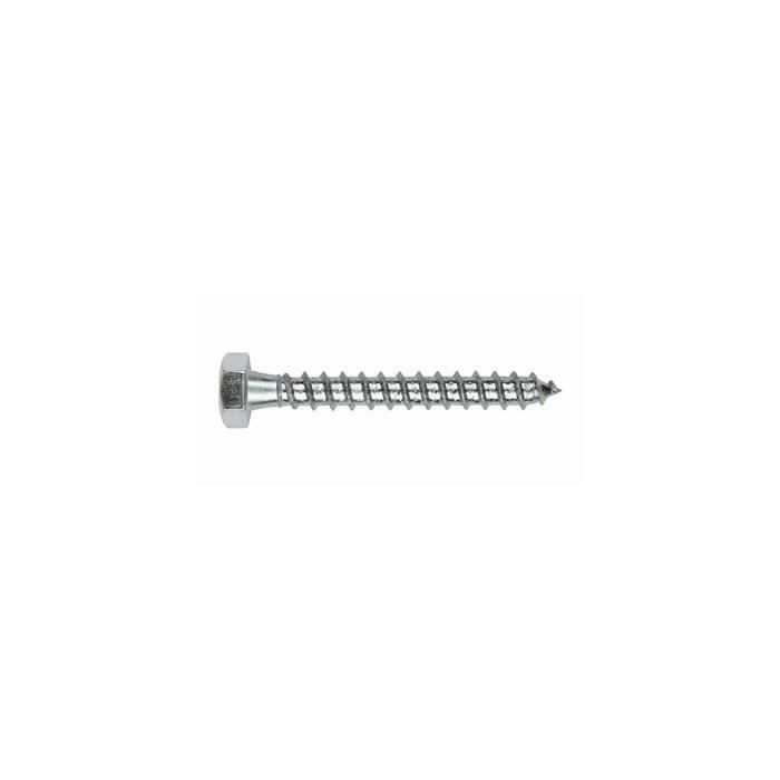 Lot De 6 Tirefonds Viswood 10 X 60 Mm - Tête Hexagonale, Acier Zingué, Neuf
