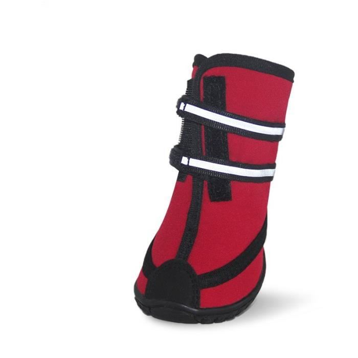 Comparer les prix de Chaussures de pluie pour chien - INF - Taille M - Rouge et noir - Protection des pattes