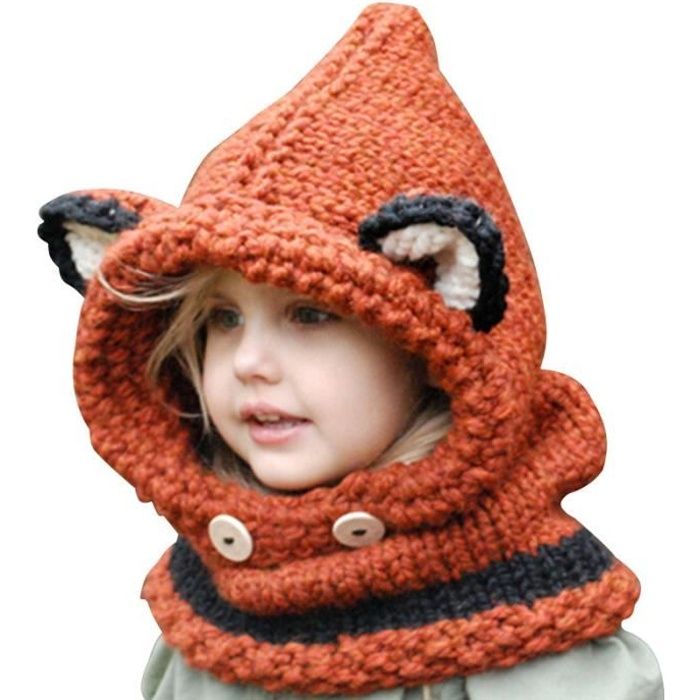 Bonnet Renard Cagoule Enfant