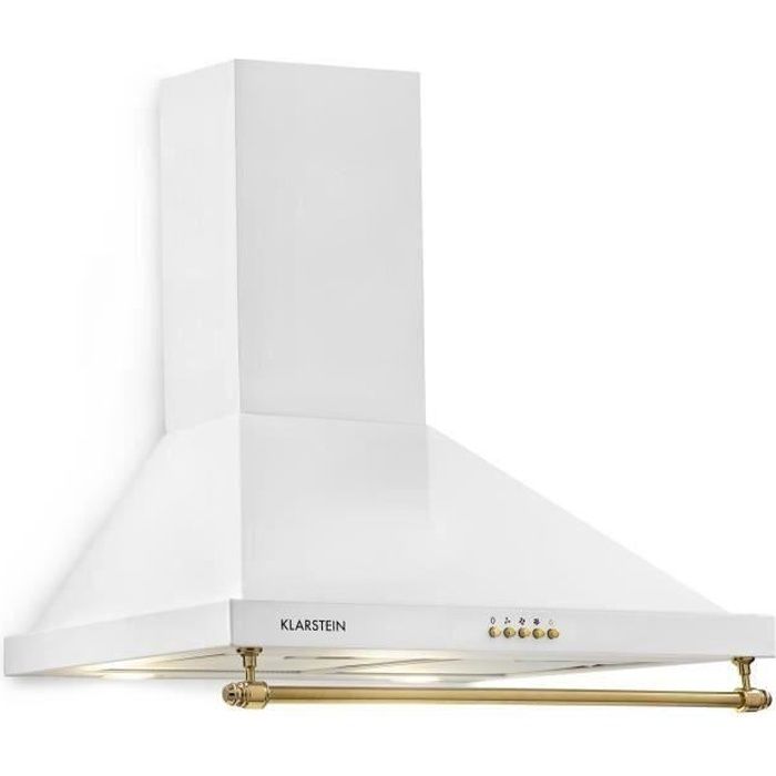 Klarstein Montblanc 60 Hotte Murale Aspirante 60cm Debit 610 M H Moteur 165 W 2 Lampes Led Filtres Alu Classe A Blanc Achat Vente Hotte Cdiscount
