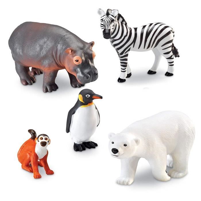 Figurines Animaux Du Zoo Géants - Jeu D'Imitation Pour Enfants