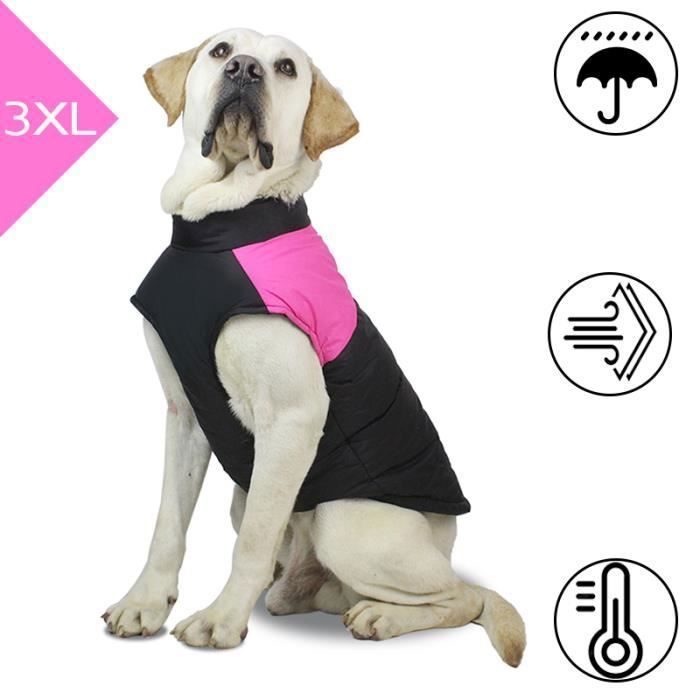 Comparer les prix de Manteau Chien, Coupe-vent et Imperméable Chaud Manteau Chien d'hiver,Mode Manteau pour Chien Petit Moyen Grands Chiens-Rose XXXL