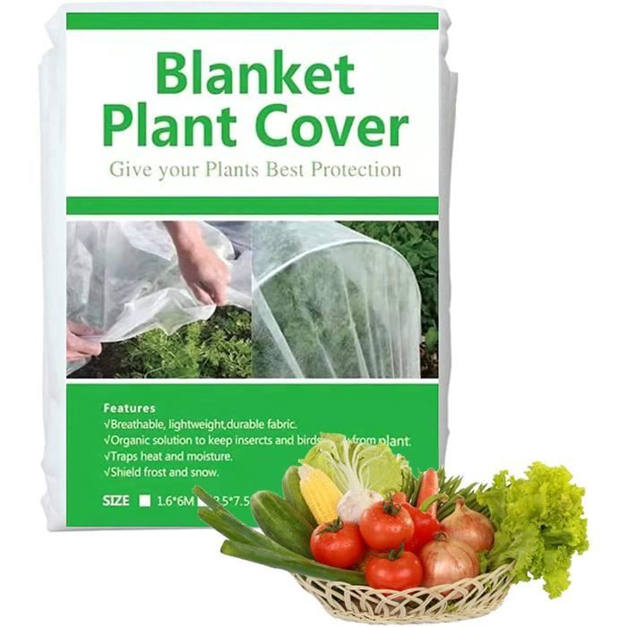 Voile D'hivernage Protection Anti-gel 30 G/m² - 2 Rouleaux De 10 M - Pour Plantes D'extérieur Et Légumes - Respirant Et Réutilisable