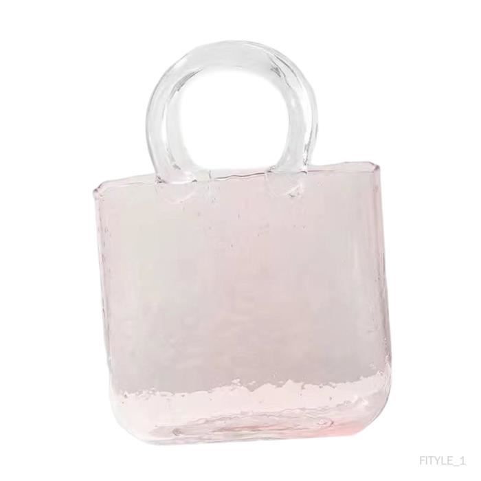 Vase En Verre Irisé NiHome - Forme Sac à Main, Soufflé Main - Décoration Bureau Ou Maison - Plusieurs Couleurs Disponibles