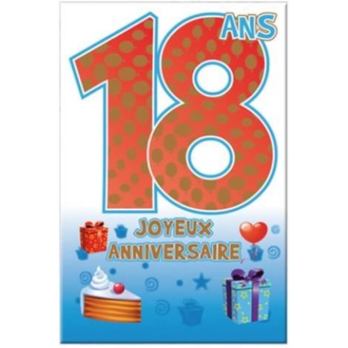 Carte Anniversaire 18 Ans Cdiscount