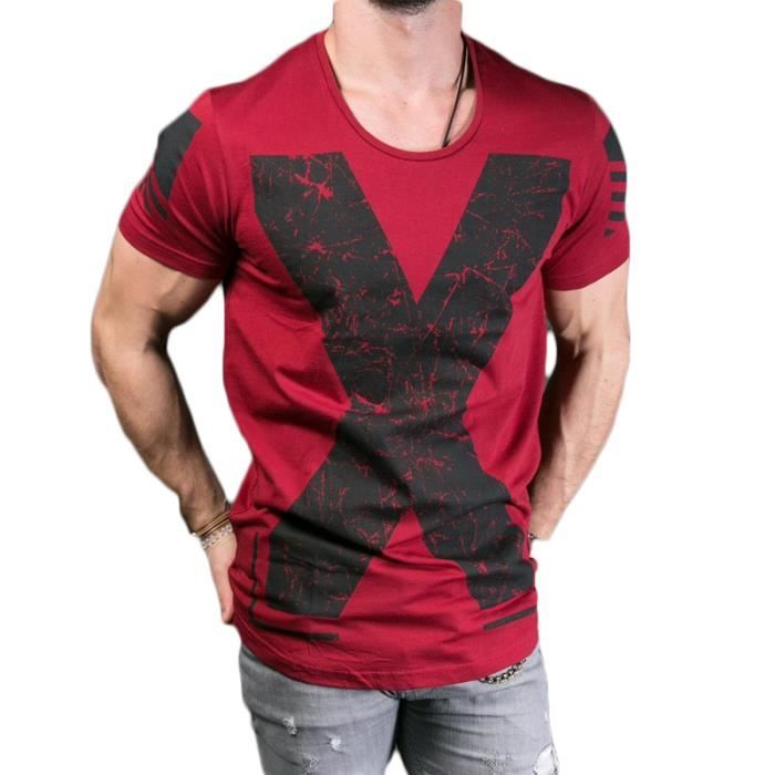 T-shirt Uni Col rond | Rouge foncé | Jack & Jones