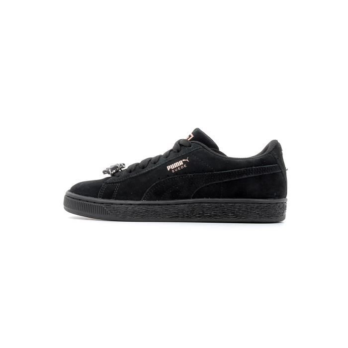 puma suede platform noir gold