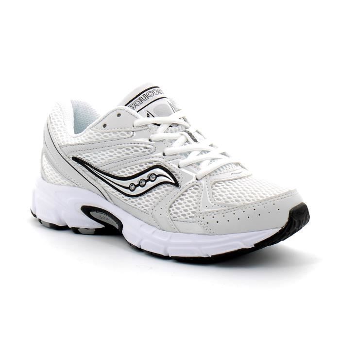 Saucony Baskets de running homme Saucony Ride Millennium Argent - Lacets - Semelle en caoutchouc résistant à labrasion