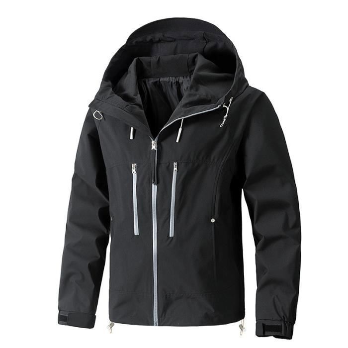Veste Softshell Imperméable Homme Femme - Léger Avec Capuche - Pour Randonnée, Vélo, Escalade
