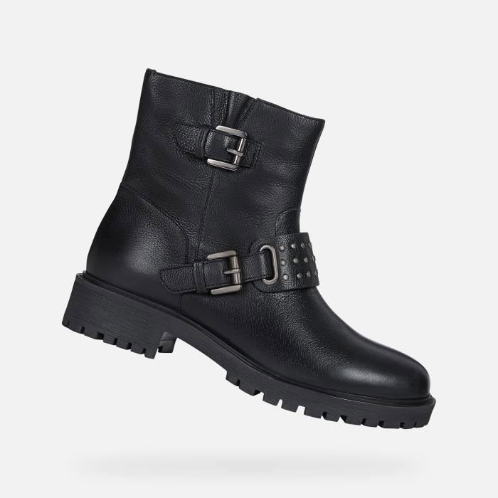 Bottines motardes cheap noires femme