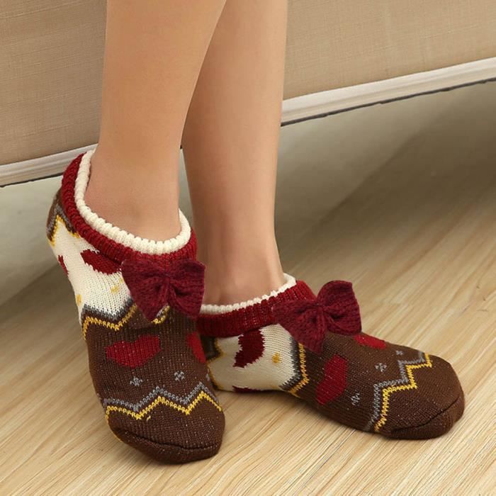 chaussette avec semelle caoutchouc adulte