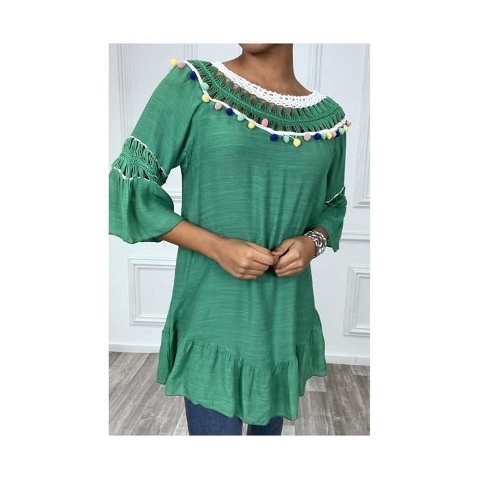 robe tunique dentelle