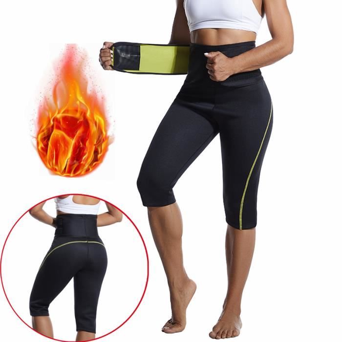 Femme Minceur Legging de Sudation de Sport Pantalon Fitness Pantacourt Yoga Short Sauna d Entrainement Cdiscount Sport