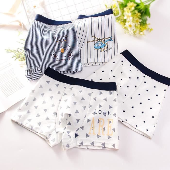 Boxer Enfant Garcon Sous vetements En Coton Lot De 4 Enfant Coton Calecon Bebe 2 16 Ans Jaune Cdiscount Pret a Porter