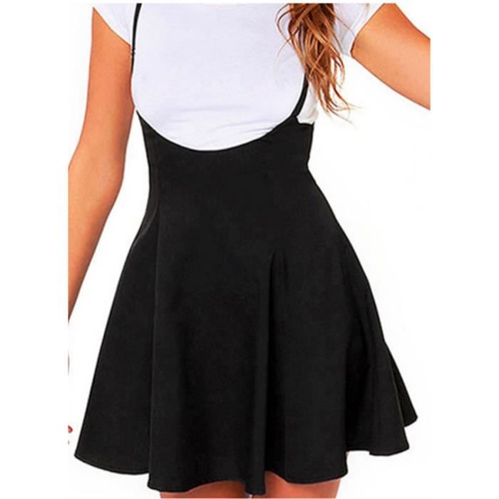 Topshop - Mini-jupe virevoltante en jersey fleuri - Noir et blanc