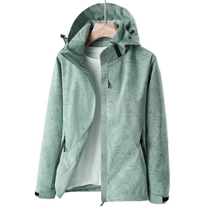 Veste de Ski Femme Softshell Camouflage L ger avec Capuche Coupe