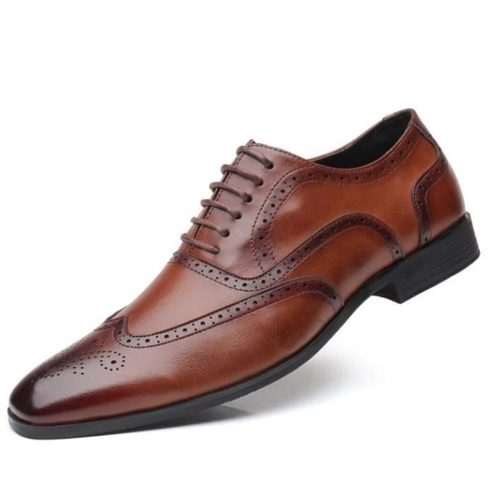 Derby Chaussure Chic Homme - Cuir Marron - Nouveau design classique de mode confort exquis de haute qualité