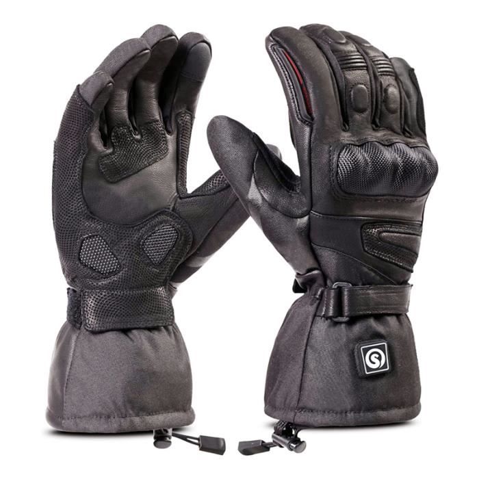 Gants Moto Hiver KEMIMOTO - 3 Doigts Tactiles, Imperméables - Homologués CE - Pour VTT Et Plein Air