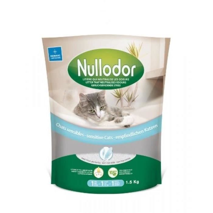 NULLODOR LITIÈRE EN SILICE POUR CHAT SENSIBLE 1 5 KG
