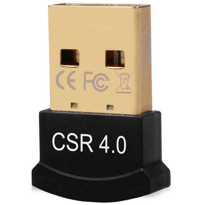 OCIODUAL Clé USB Bluetooth 4.0 Mini Adaptateur Noir Nano Dongle Sans Fil pour PC Windows 10 7 Souris Clavier Casques Imprimante