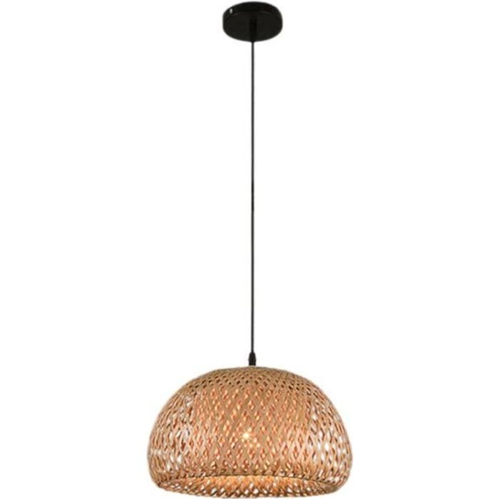 1 lampe de salon élégante de Droplight de tissage de bambou de PC avec la source lumineuse LUSTRE - SUSPENSION