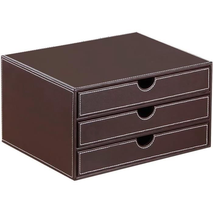 Xinfuquan Organisateur De Bureau Avec Tiroir Et 15 Compartiments - Rangement Multifonction Pour Stylos Et Accessoires, 32.5 X 15 X 33 Cm
