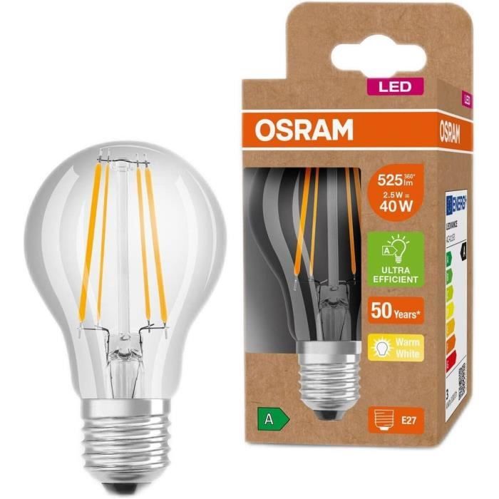 Osram Ampoule Led À Économie D Énergie, Ampoule À Filament En Verre