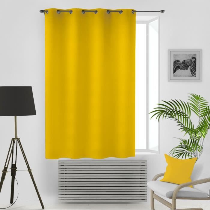 Cortina con ojales 100% blackout 135x250 cm ECLIPSE ladrillo, de Soleil