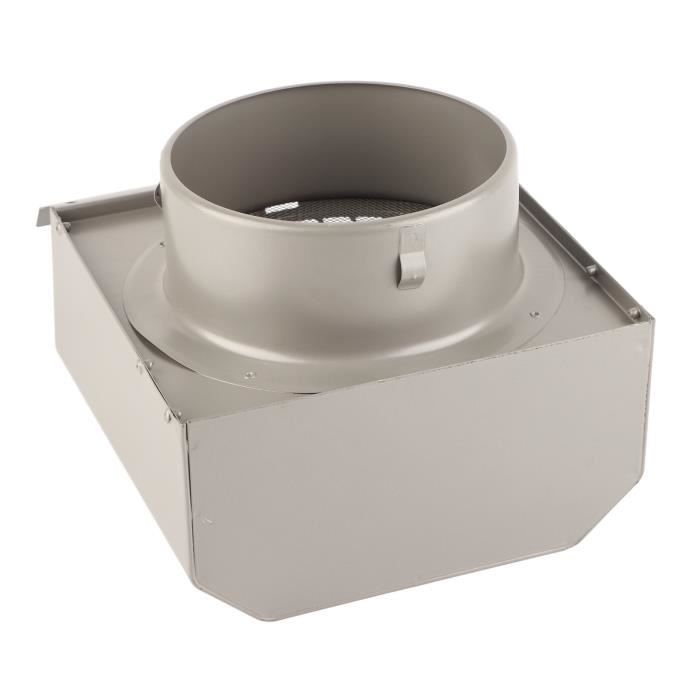 Cache-trou Pour Ventouse De Climatisation - Plaque PVC Blanc - Type 160 - étanchéité Murale - 3