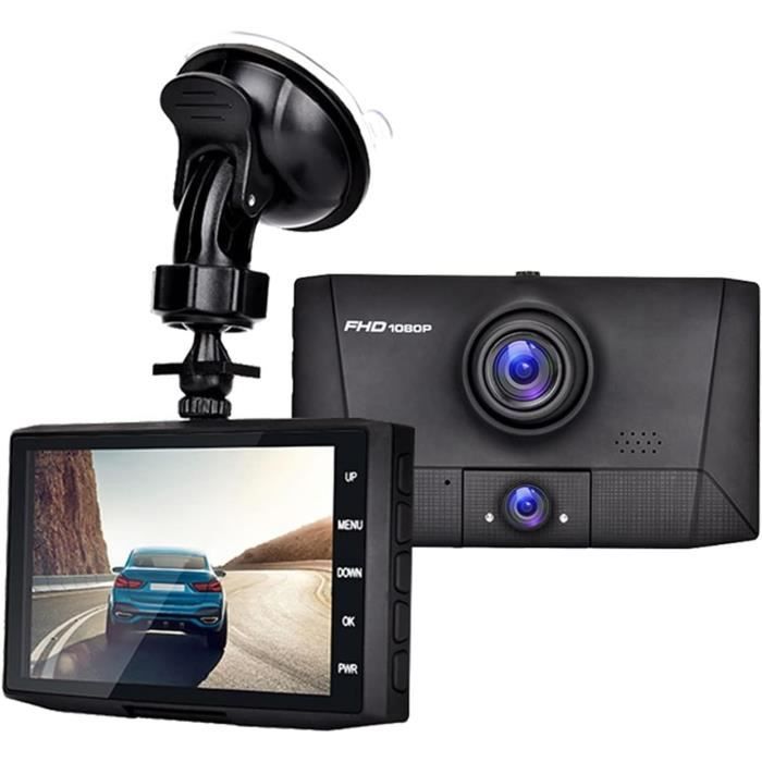 Dashcam Voiture Avant Arrière Shkalacar - Caméra Enregistreur Vision Nocturne 170° Détection Mouvement