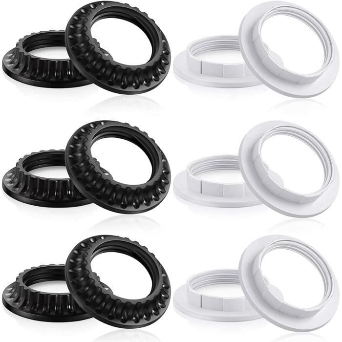 Lot De 10 Bagues D'adaptation Pour Abat-jour E14 - Anneau Réducteur En Plastique Ignifugé, Diamètre 43/27 Mm - 5